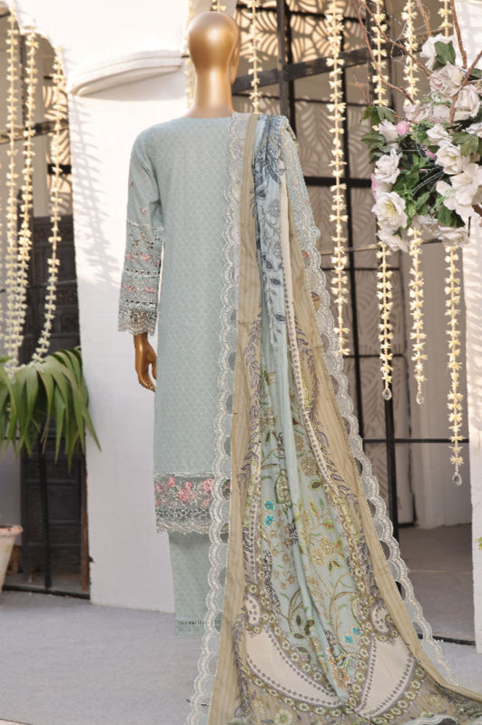 Premium Embroidered Printed Lawn 3 Piece