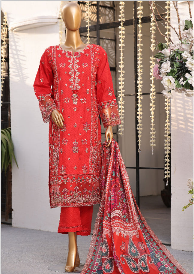 Premium Embroidered Printed Lawn 3 Piece