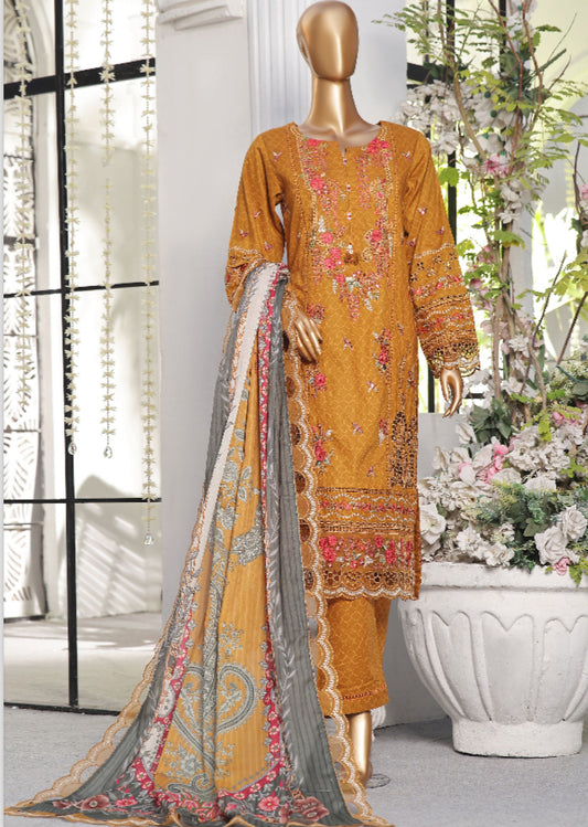 Premium Embroidered Printed Lawn 3 Piece