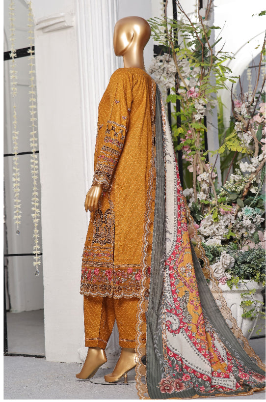 Premium Embroidered Printed Lawn 3 Piece