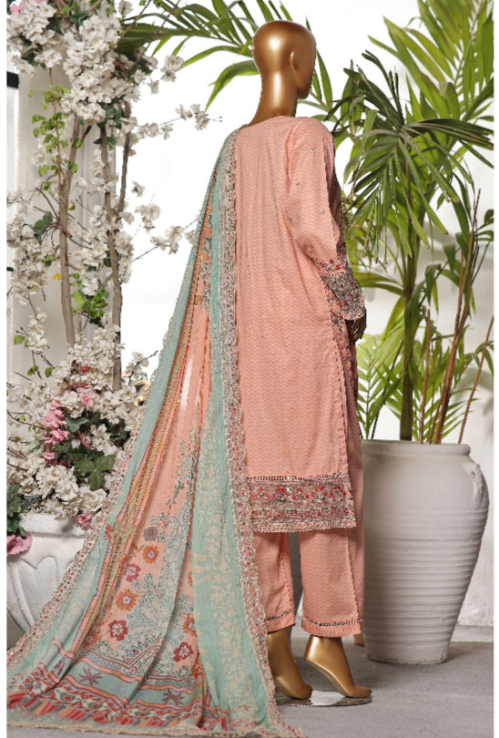 Premium Embroidered Printed Lawn 3 Piece