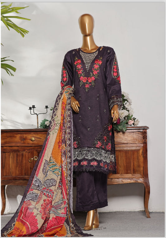 Premium Embroidered Printed Lawn 3 Piece