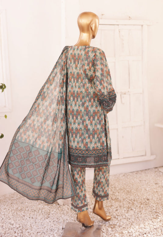 Oswah Printed Lawn 3 Piece Stitched