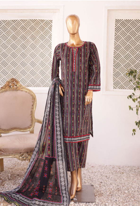 Oswah Printed Lawn 3 Piece Stitched Set