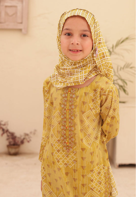 Shifa Kids Summer Lawn Embroidered 3 Piece