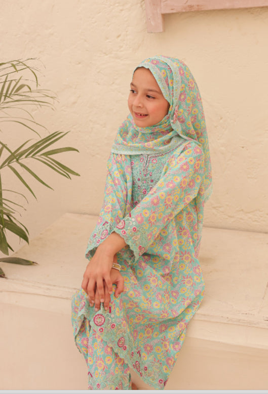 Shifa Kids Summer Lawn Embroidered 3 Piece