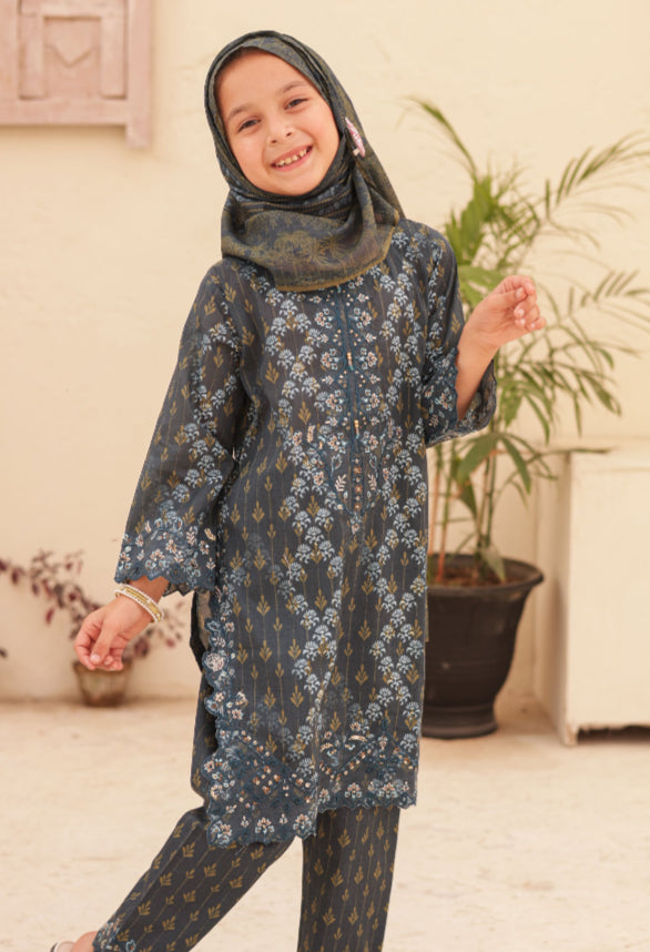 Shifa Kids Summer Lawn Embroidered 3 Piece