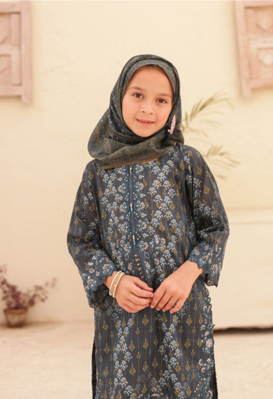 Shifa Kids Summer Lawn Embroidered 3 Piece