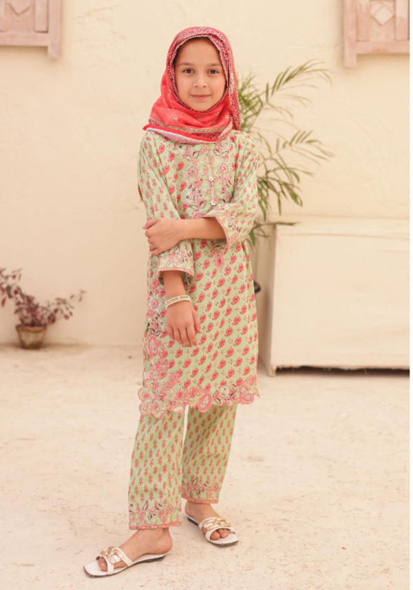 Shifa Kids Summer Lawn Embroidered 3 Piece