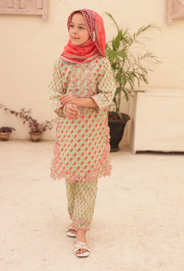 Shifa Kids Summer Lawn Embroidered 3 Piece