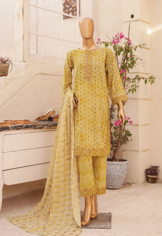 Oswah Printed Lawn 3 Piece Stitched