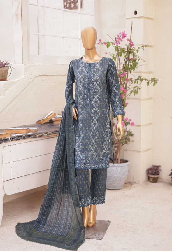 Oswah Printed Lawn 3 Piece Stitched