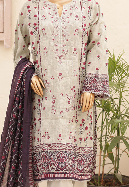 Embroidery Lawn Collection 3 Piece Set - OFF WHITE