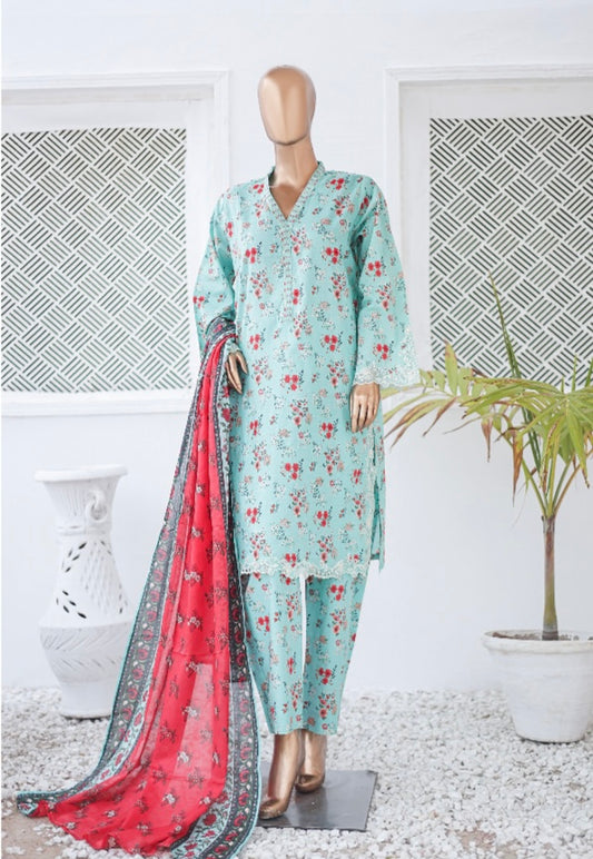 Summer Cutwork Embroidery 3 Piece - FIROZI