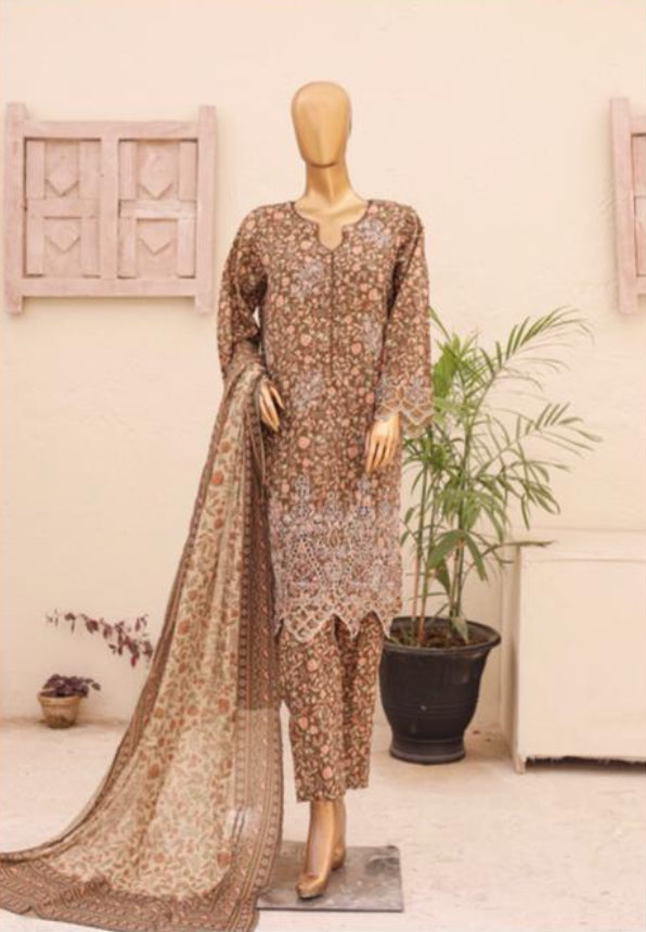 Eid Tara Bagh Exclusive Chicken Kari 3 Piece Lawn Wear