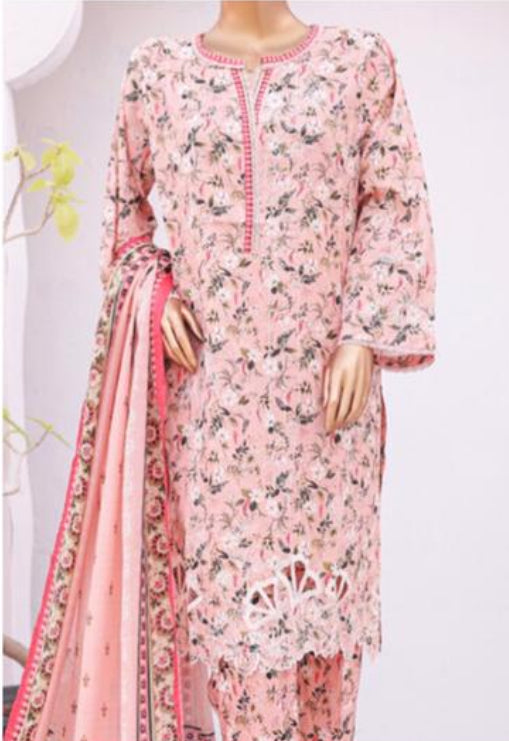 Eid Tara Bagh Exclusive Chicken Kari 3 Piece Lawn Wear - LIGHT PINK