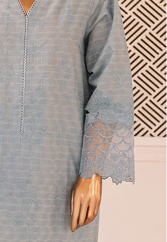 Cutwork Full Embroidered Shirt & Dupatta EID Collection - SKY BLUE